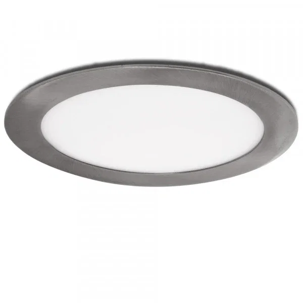 Placa LED Circular 18W 1800Lm 6000K Níquel Satinado 50.000H [GL-CL-R18N-CW]