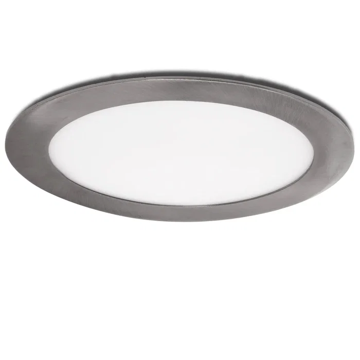 Placa LED Circular 18W 1800Lm 6000K Níquel Satinado 50.000H [GL-CL-R18N-CW]