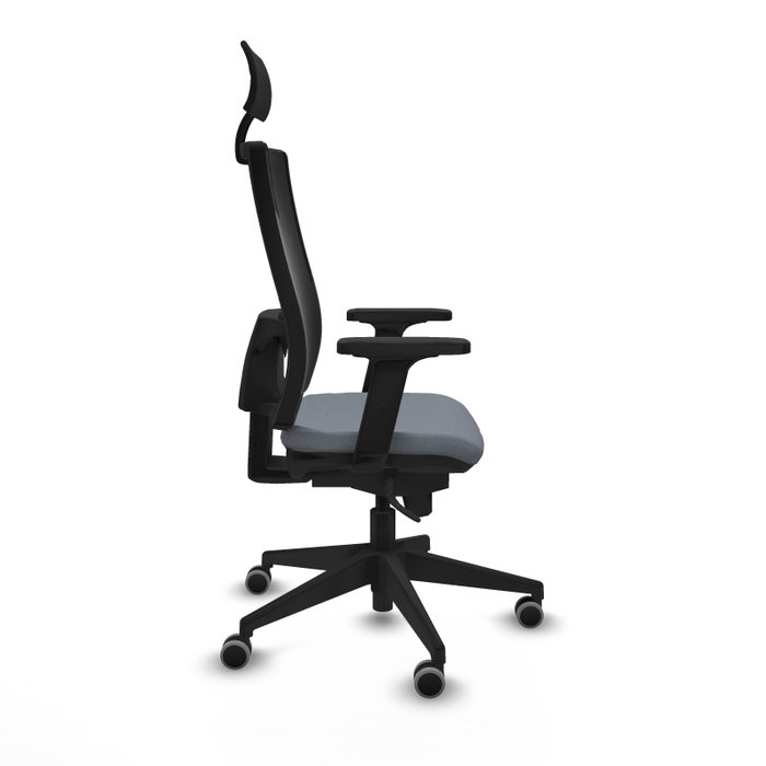 PIQUERAS Y CRESPO Silla de oficina Horna con mecanismo Sincro, Gris y Negro