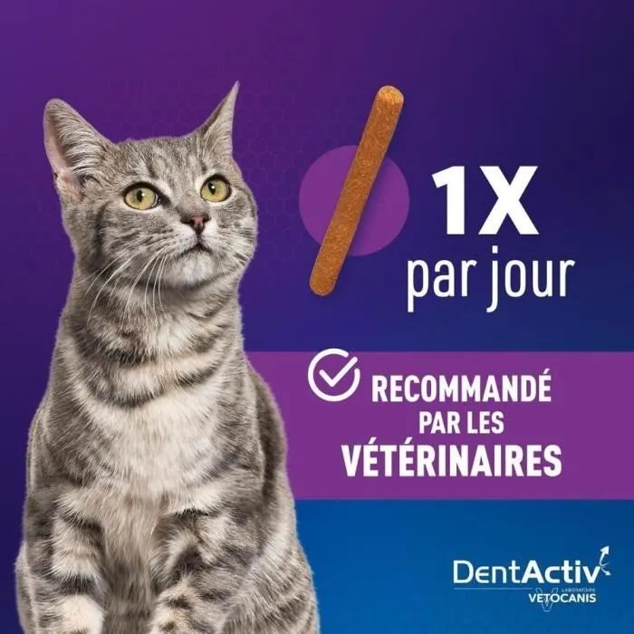 Vetocanis DentActiv Sticks Higiene Bucal para Gatos Sabor Salmón 10 Unidades Vetocanis DentActiv Sticks Higiene Bucal para Gatos Sabor Salmón 10 Unidades