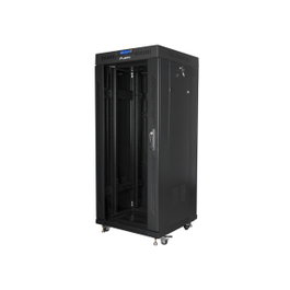 LANBERG Armario rack 19 pulgadas 27U 600x600 Negro con puerta de cristal