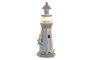 DKD Home Decor Figura LED MDF Faro Azul y Blanco 11x11x33 cm