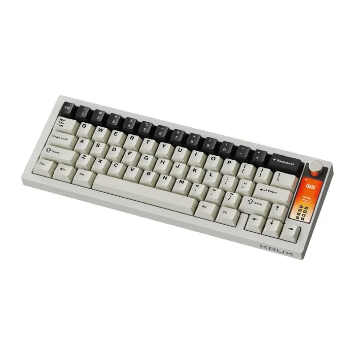 Krux Klawiatura gamingowa Krux Drox mecánica inalámbrica Retro RGB layout Polaco