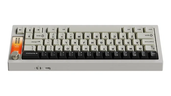 Krux Klawiatura gamingowa Krux Drox mecánica inalámbrica Retro RGB layout Polaco