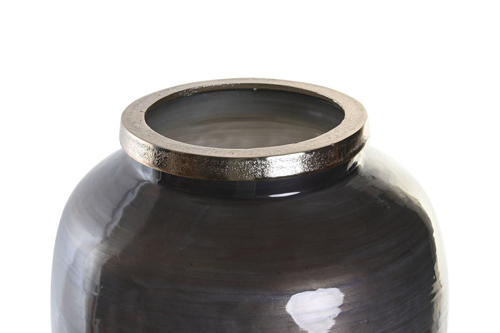 DKD Home Decor Jarrón Esral Moderno Multicolor Cristal y Aluminio 29 x 52 x 29 cm DKD Home Decor Jarrón Esral Moderno Multicolor Cristal y Aluminio 29 x 52 x 29 cm