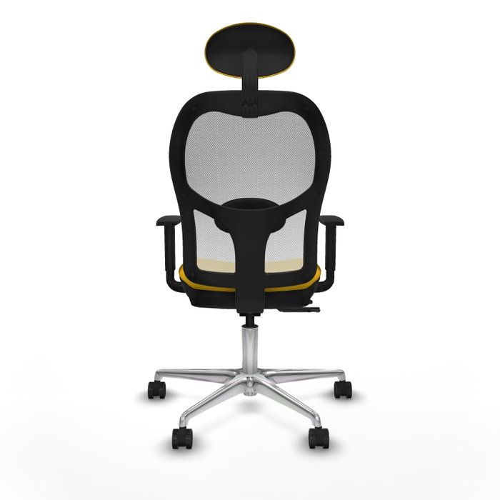 PIQUERAS Y CRESPO Silla de oficina Jorquera con mecanismo Sincro/Traslack Amarillo y Blanco PIQUERAS Y CRESPO Silla de oficina Jorquera con mecanismo Sincro/Traslack Amarillo y Blanco