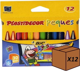 BIC Plastidecor Ceras Peques Triangulares Surtidas (Pack de 12)