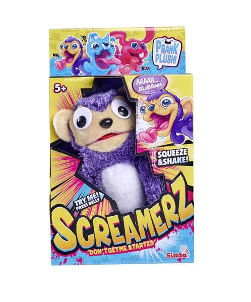 Smoby Screamerz Peluche Interactivo Mono 28 cm Ruidos al Agitar o Pulsar el Botón Smoby Screamerz Peluche Interactivo Mono 28 cm Ruidos al Agitar o Pulsar el Botón