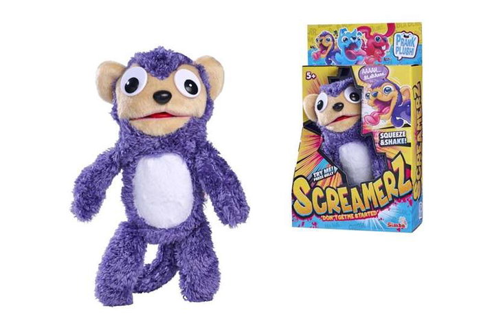 Smoby Screamerz Peluche Interactivo Mono 28 cm Ruidos al Agitar o Pulsar el Botón Smoby Screamerz Peluche Interactivo Mono 28 cm Ruidos al Agitar o Pulsar el Botón