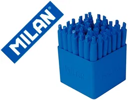 Milan Bolígrafo P1 Touch Mini Retractil 1 mm Azul Expositor 40 Unidades