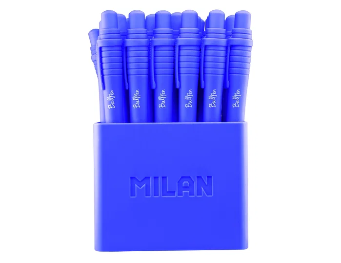 Milan P1 Touch Mini Bolígrafo Retráctil 1 mm Azul (Expositor de 40 unidades)