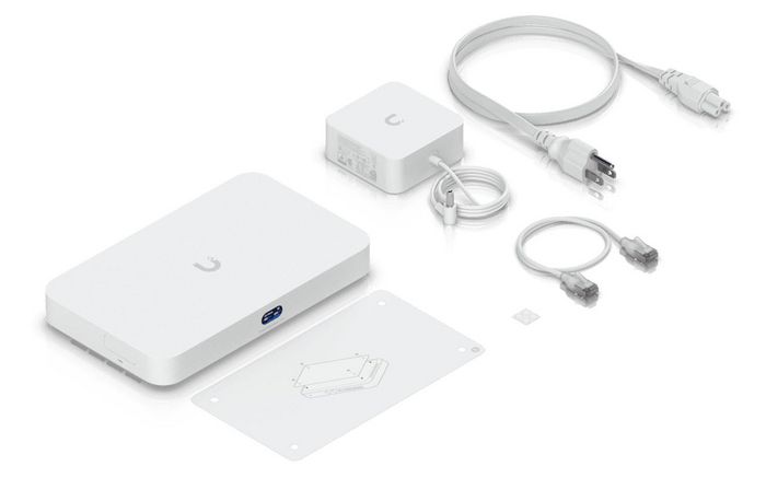 Ubiquiti Cloud Gateway Fiber UCG-Ultra, Gateway de Sobremesa 10G con Conmutador 4x 2.5 GbE, 10G SFP+, Puerto 10GbE RJ45, PoE+ 30W, Quad-Core Cortex-A73