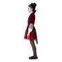 Disfraz Drácula Vampiresa Borgoña para Niña con Vestido de Mangas Blancas y Tul Negro