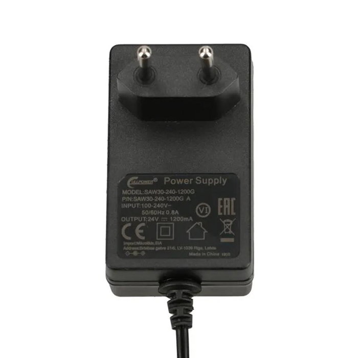 Mikrotik Saw30 - 240 - 1200 gra Fuente de Alimentación 24V 1.2A Enchufe Recto UE Mikrotik Saw30 - 240 - 1200 gra Fuente de Alimentación 24V 1.2A Enchufe Recto UE