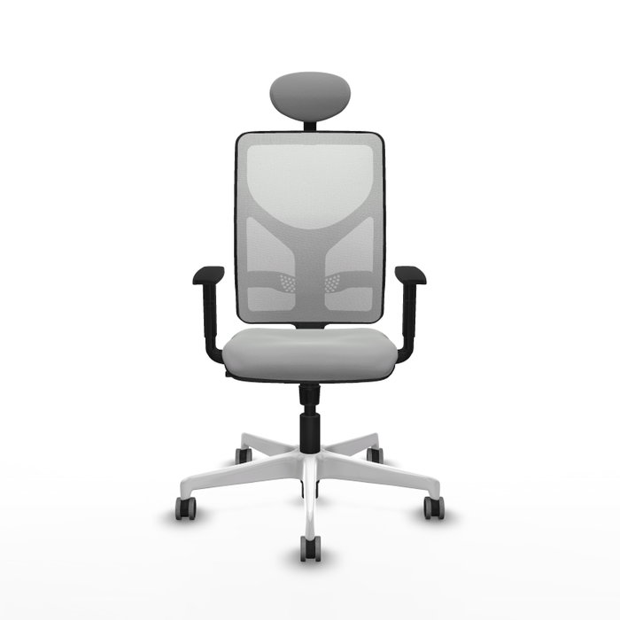 PIQUERAS Y CRESPO Silla de oficina Motilla con mecanismo Sincro, Gris claro y Blanco PIQUERAS Y CRESPO Silla de oficina Motilla con mecanismo Sincro, Gris claro y Blanco