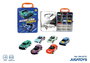 Set de 12 coches retrofriccion en maletin de metal 15x9x20 cm