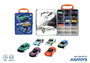 Set de 12 coches retrofriccion en maletin de metal 15x9x20 cm