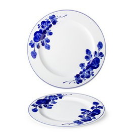 Langenthal Plato Llano Flores porcelana 28 cm, modelo Indigo, color Flora - 800 g (Set de 6)