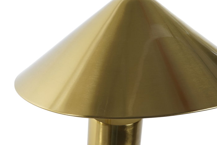 DKD Home Decor Lámpara de Sobremesa Metal Dorado con Sombrero