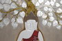 DKD Home Decor Decoración de Pared Buda Árbol Nácar y Resina 70x4x100 cm