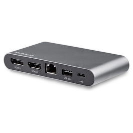 Startech - USB-C Multiport Adapter con Dual Monitor, 2 Puertos DisplayPort 4K y PD, para Windows