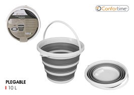 Confortime Cubo Plegable 10 Litros 33 x 34 x 4 cm (12 Unidades)