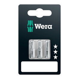 Wera 3 Puntas HEX-PLUS B 4.0, 5.0, 6.0 mm x 25 mm para Tornillos Hexágono Interior, Portapuntas 1/4" DIN ISO 1173-D