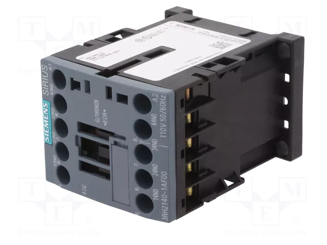 SIEMENS 3RH2140-1AF00 Contactor 4-polar 10A 110VAC
