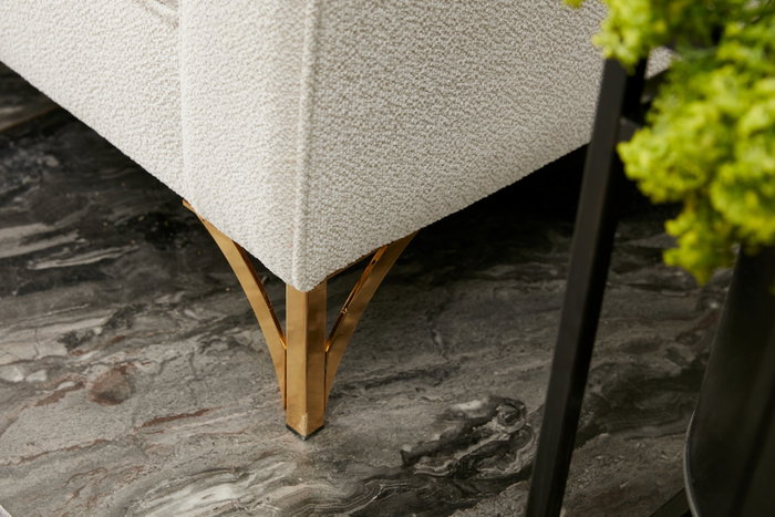Atelier Del Sofa Berlin Right Sofá Esquinero Crema Dorado 258cm Atelier Del Sofa Berlin Right Sofá Esquinero Crema Dorado 258cm