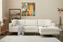 Atelier Del Sofa Berlin Right Sofá Esquinero Crema Dorado 258cm