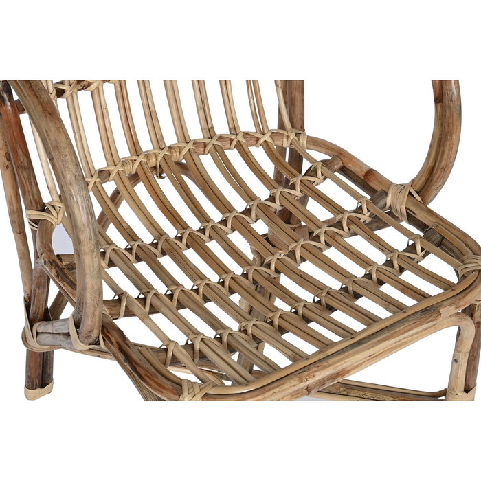DKD Home Decor Silla de Ratán y Bambú Natural y Beige DKD Home Decor Silla de Ratán y Bambú Natural y Beige