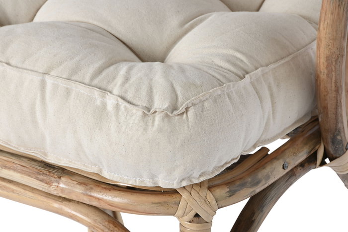 DKD Home Decor Silla Bali2 Tropical Natural Beige Ratán Bambú 65 x 85 x 58 cm
