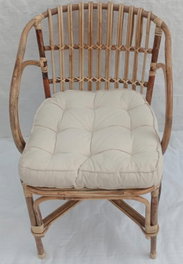 DKD Home Decor Silla Bali2 Tropical Natural Beige Ratán Bambú 65 x 85 x 58 cm