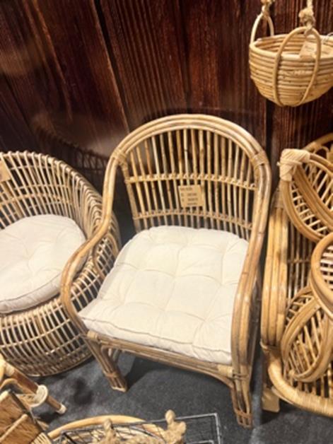 DKD Home Decor Silla Bali2 Tropical Natural Beige Ratán Bambú 65 x 85 x 58 cm