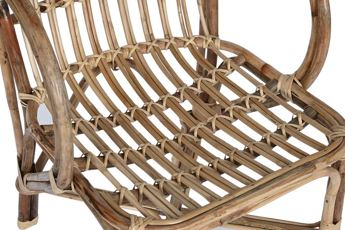 DKD Home Decor Silla Bali2 Tropical Natural Beige Ratán Bambú 65 x 85 x 58 cm