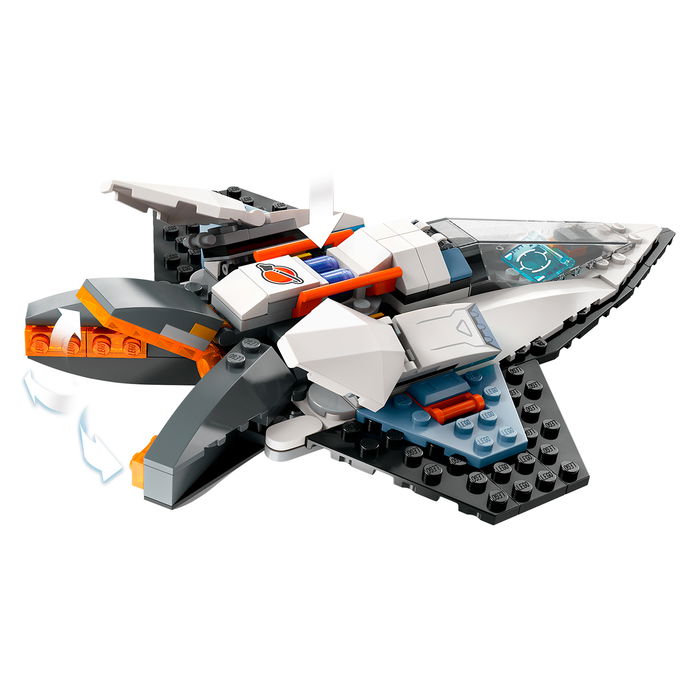 LEGO 60430 Nave Espacial Interestelar Monoplaza con Dron Robótico y Mochila Propulsora para Niños +6 Años
