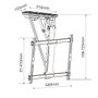 Holmios Soporte de Techo Motorizado para TV de 32 a 70 pulgadas, Negro