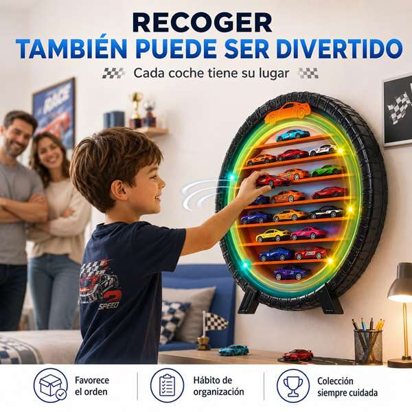 Jugatoys Rueda portacoches con coche, luces y sonidos