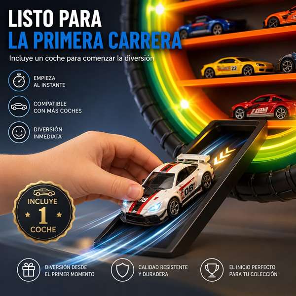 Jugatoys Rueda portacoches con coche, luces y sonidos