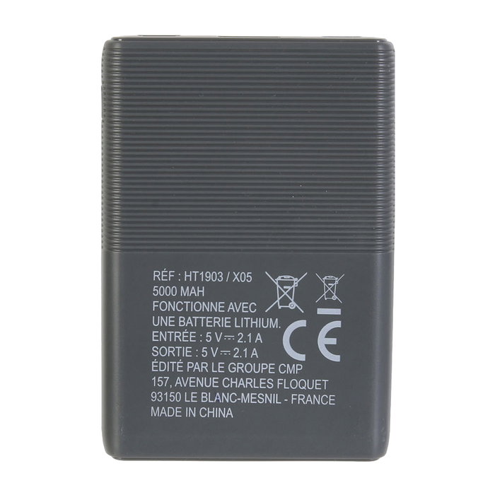 Be Mix Power Bank Batería 5000mAh Carga Rápida Portátil USB para Smartphone y Tablet, Universal