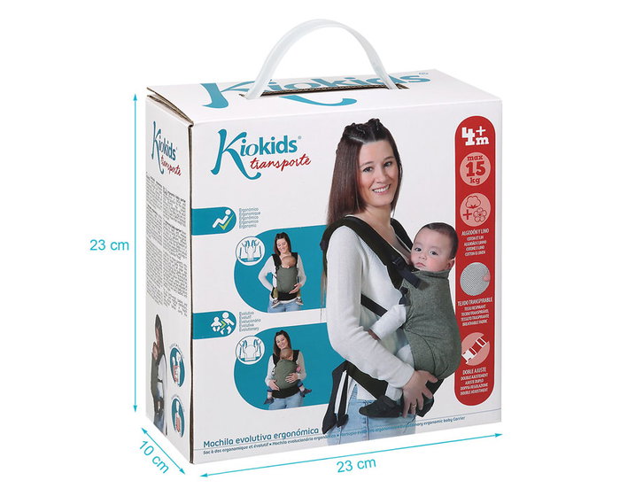 KioKids Portabebés Ergonómico Evolutivo Verde +0 meses