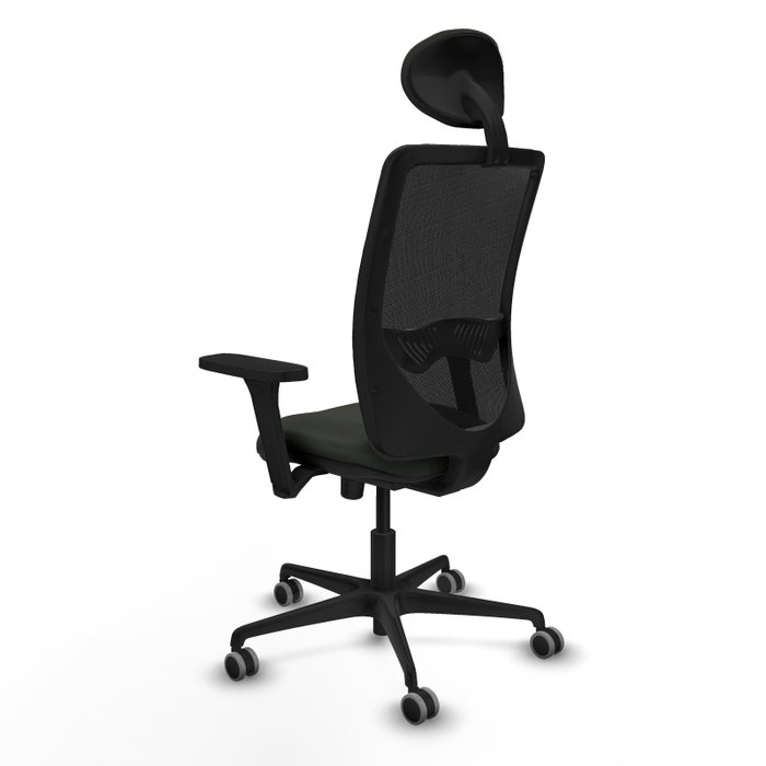PIQUERAS Y CRESPO Silla de oficina Zulema con mecanismo Sincro, Brazos 3D y Cabecero Fijo - Negro PIQUERAS Y CRESPO Silla de oficina Zulema con mecanismo Sincro, Brazos 3D y Cabecero Fijo - Negro