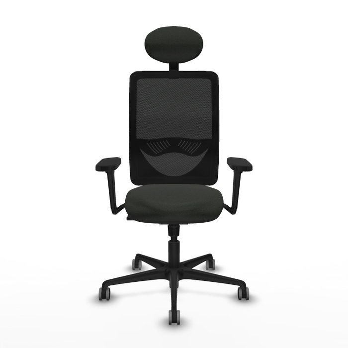 PIQUERAS Y CRESPO Silla de oficina Zulema con mecanismo Sincro, Brazos 3D y Cabecero Fijo - Negro PIQUERAS Y CRESPO Silla de oficina Zulema con mecanismo Sincro, Brazos 3D y Cabecero Fijo - Negro