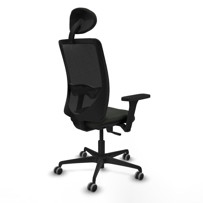 PIQUERAS Y CRESPO Silla de oficina Zulema con mecanismo Sincro, Brazos 3D y Cabecero Fijo - Negro PIQUERAS Y CRESPO Silla de oficina Zulema con mecanismo Sincro, Brazos 3D y Cabecero Fijo - Negro