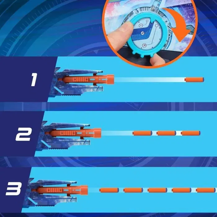 Nerf HASG15804N0 Loadout Galactic Commander, Lanzador de Dardos de Espuma Motorizado, 3 Accesorios y 48 Dardos Nerf N1, a partir de 8 años Nerf HASG15804N0 Loadout Galactic Commander, Lanzador de Dardos de Espuma Motorizado, 3 Accesorios y 48 Dardos Nerf N1, a partir de 8 años