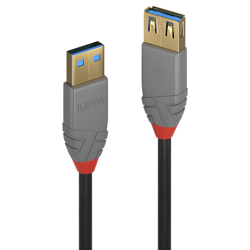 Lindy Cable de Extensión USB 3.2 Gen 1 Anthra Line 3m Negro Lindy Cable de Extensión USB 3.2 Gen 1 Anthra Line 3m Negro