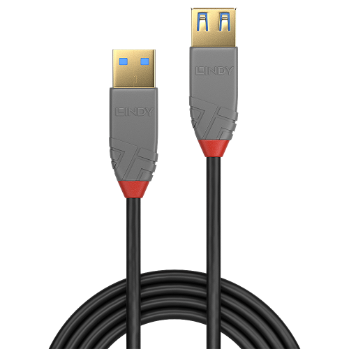 Lindy Cable de Extensión USB 3.2 Gen 1 Anthra Line 3m Negro Lindy Cable de Extensión USB 3.2 Gen 1 Anthra Line 3m Negro