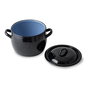 Vaello Olla Abombada con Tapa 3 L ø16 cm, Acero Esmaltado, Apta Todo Tipo de Fuegos y Lavavajillas