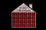 DKD Home Decor Calendario Adviento Navidad Tradicional Rojo Blanco 7 x 27 x 30 cm (2 Unidades)