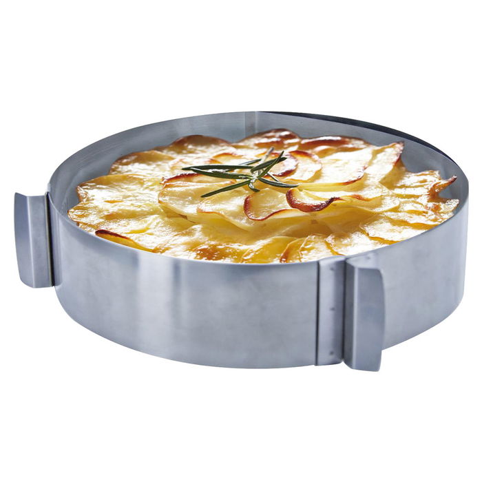 Cuisy Molde Aro Extensible Acero Inoxidable Diámetro 15-30 cm para Horno